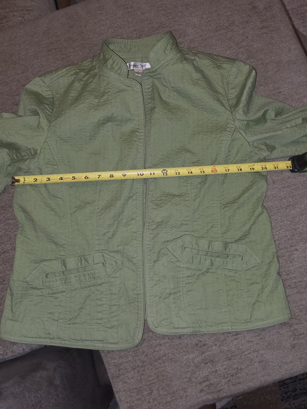 Coldwater Creek Light Green Open-Front Blazer Large - Picture 5 of 5